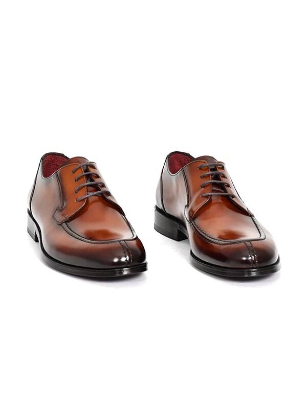 Hakiki Açma Deri Kösele Bağcıklı Erkek Ayakkabı - 7