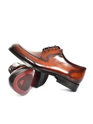 Hakiki Açma Deri Kösele Bağcıklı Erkek Ayakkabı - 8