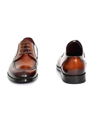 Hakiki Açma Deri Kösele Bağcıklı Erkek Ayakkabı - 10