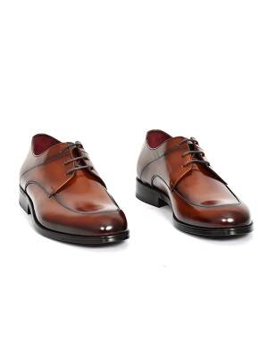 Hakiki Açma Deri Kösele Taban Bağcıklı Klasik Erkek Ayakkabı - 2