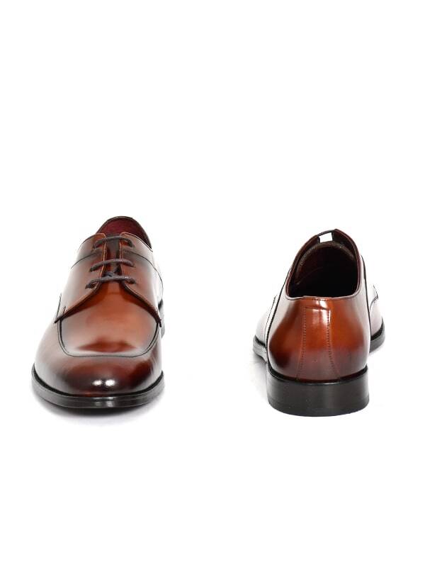 Hakiki Açma Deri Kösele Taban Bağcıklı Klasik Erkek Ayakkabı - 5