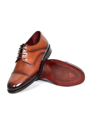 Hakiki Açma Deri Kösele Taban Bağcıklı Klasik Erkek Ayakkabı - 3