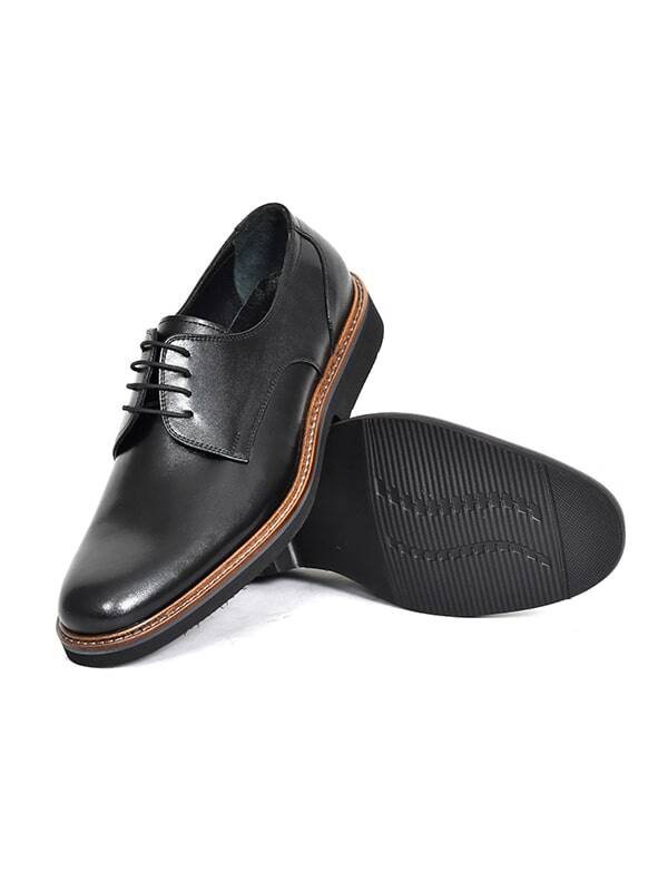 Hakiki Antik Deri EVA Taban Derby Model Klasik Erkek Ayakkabı - 4