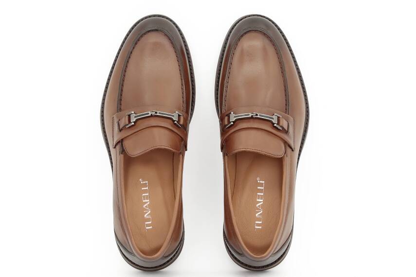 Hakiki Antik Deri EVA Taban Loafer Erkek Ayakkabı - Tuna E3899 - 4