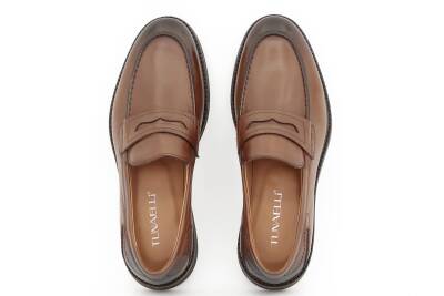 Hakiki Antik Deri Eva Taban Loafer Model Erkek Ayakkabı - 5