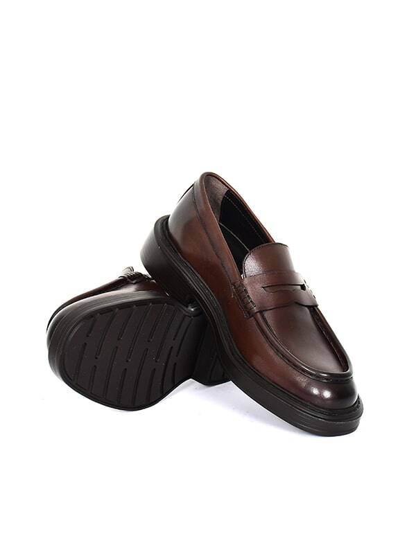 Hakiki Antik Deri EVA Taban Loafer Model Erkek Ayakkabı - 5