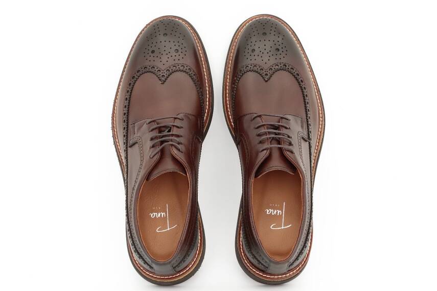 Hakiki Antik Deri EVA Taban Oxford Model Erkek Ayakkabı - 12