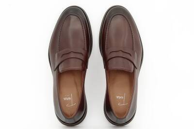 Hakiki Antik Deri EVA Taban Loafer Model Erkek Ayakkabı - 5