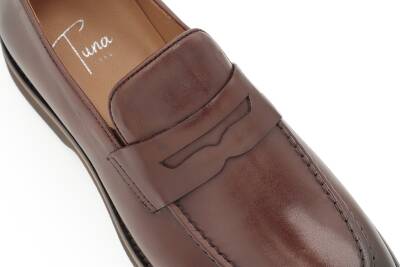 Hakiki Antik Deri EVA Taban Loafer Model Erkek Ayakkabı - 6