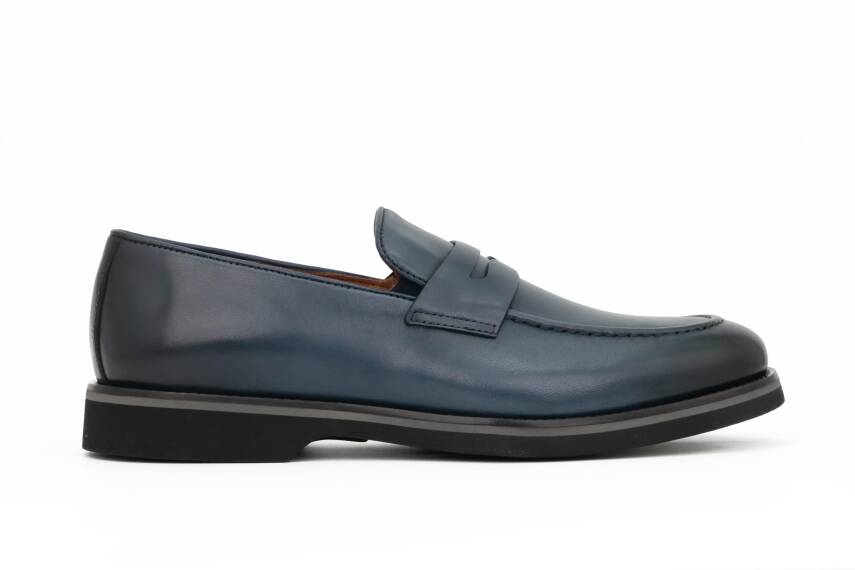 Hakiki Antik Deri EVA Taban Loafer Model Erkek Ayakkabı - 7