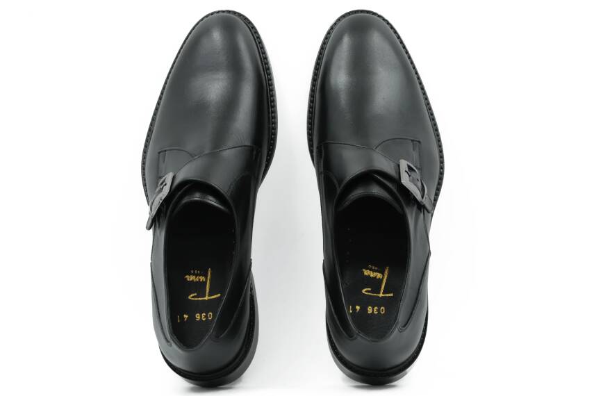 Hakiki Antik Deri Kösele Taban Yan Toka Detaylı Klasik Erkek Ayakkabı - 11