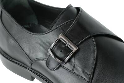 Hakiki Antik Deri Kösele Taban Yan Toka Detaylı Klasik Erkek Ayakkabı - 12