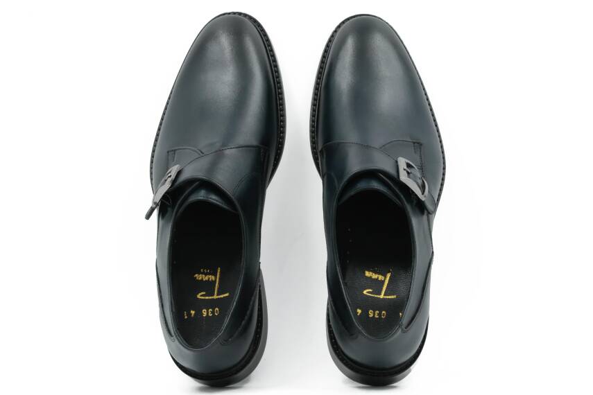 Hakiki Antik Deri Kösele Taban Yan Toka Detaylı Klasik Erkek Ayakkabı - 17