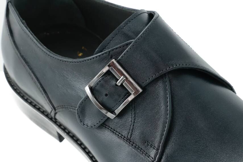 Hakiki Antik Deri Kösele Taban Yan Toka Detaylı Klasik Erkek Ayakkabı - 18