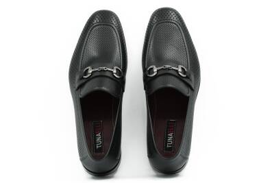 Hakiki Antik Deri Kösele Taban Toka Detaylı Mokasen Erkek Ayakkabı - 5