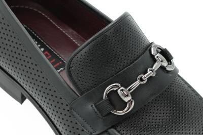 Hakiki Antik Deri Kösele Taban Toka Detaylı Mokasen Erkek Ayakkabı - 6