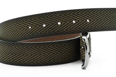  Hakiki Baskı Deri 4,00 cm Spor Erkek Kemer - 3