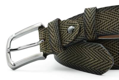  Hakiki Baskı Deri 4,00 cm Spor Erkek Kemer - 4