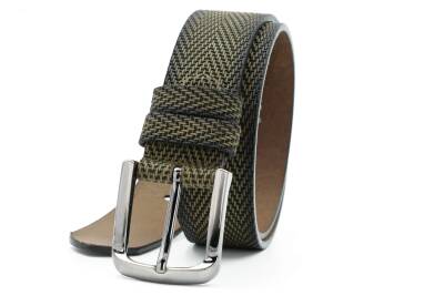  Hakiki Baskı Deri 4,00 cm Spor Erkek Kemer - 6