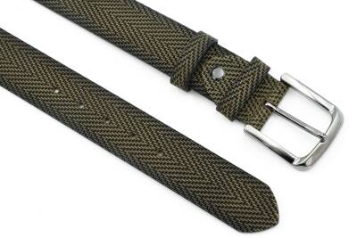  Hakiki Baskı Deri 4,00 cm Spor Erkek Kemer - 2