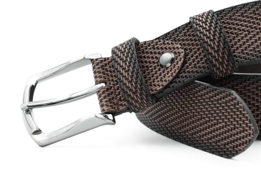  Hakiki Baskı Deri 4,00 cm Spor Erkek Kemer - 8