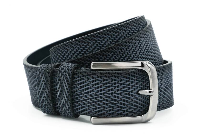  Hakiki Baskı Deri 4,00 cm Spor Erkek Kemer - 14