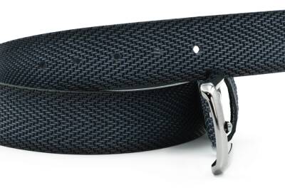  Hakiki Baskı Deri 4,00 cm Spor Erkek Kemer - 15