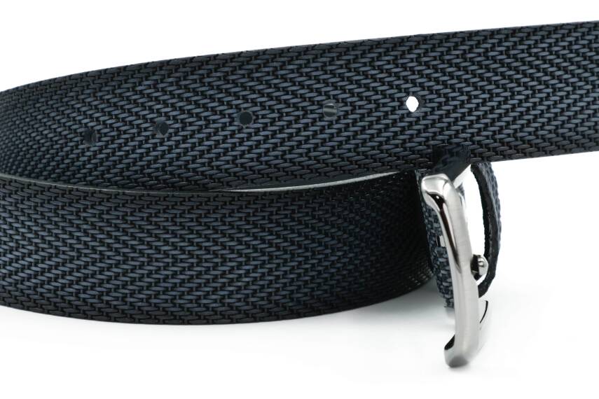  Hakiki Baskı Deri 4,00 cm Spor Erkek Kemer - 15