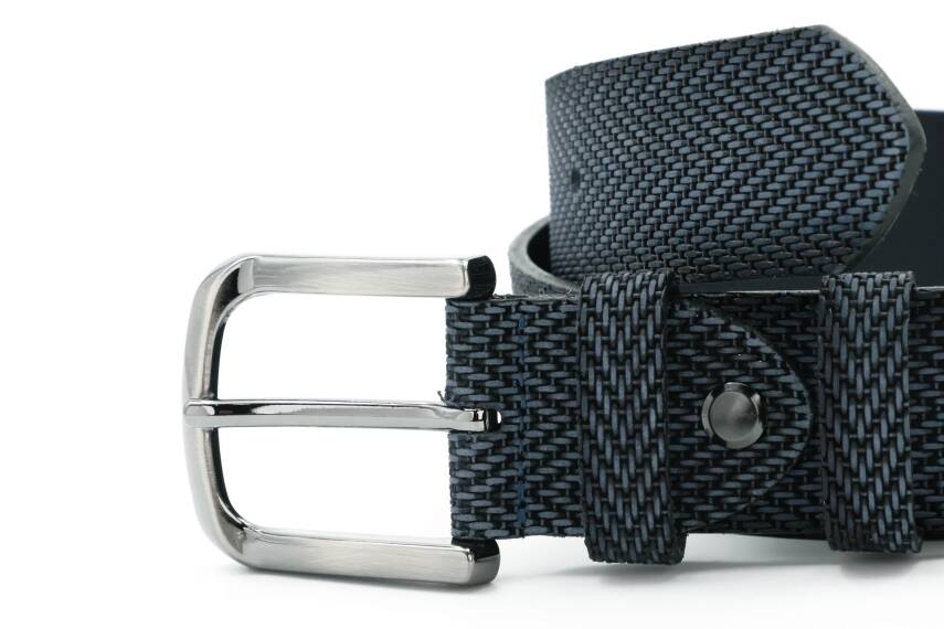  Hakiki Baskı Deri 4,00 cm Spor Erkek Kemer - 16