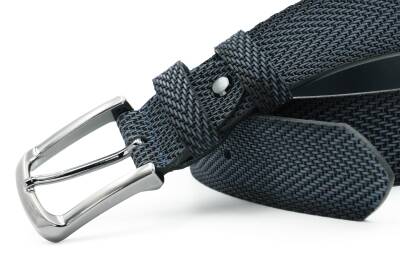  Hakiki Baskı Deri 4,00 cm Spor Erkek Kemer - 17