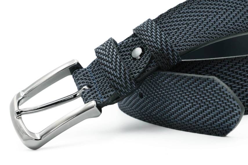  Hakiki Baskı Deri 4,00 cm Spor Erkek Kemer - 17