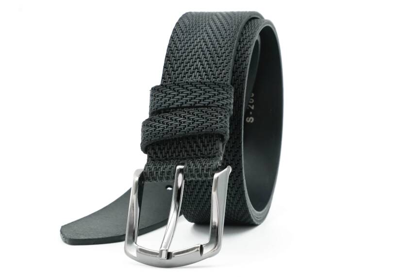  Hakiki Baskı Deri 4,00 cm Spor Erkek Kemer - 20