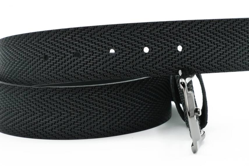  Hakiki Baskı Deri 4,00 cm Spor Erkek Kemer - 21