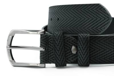  Hakiki Baskı Deri 4,00 cm Spor Erkek Kemer - 23