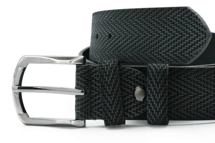  Hakiki Baskı Deri 4,00 cm Spor Erkek Kemer - 23