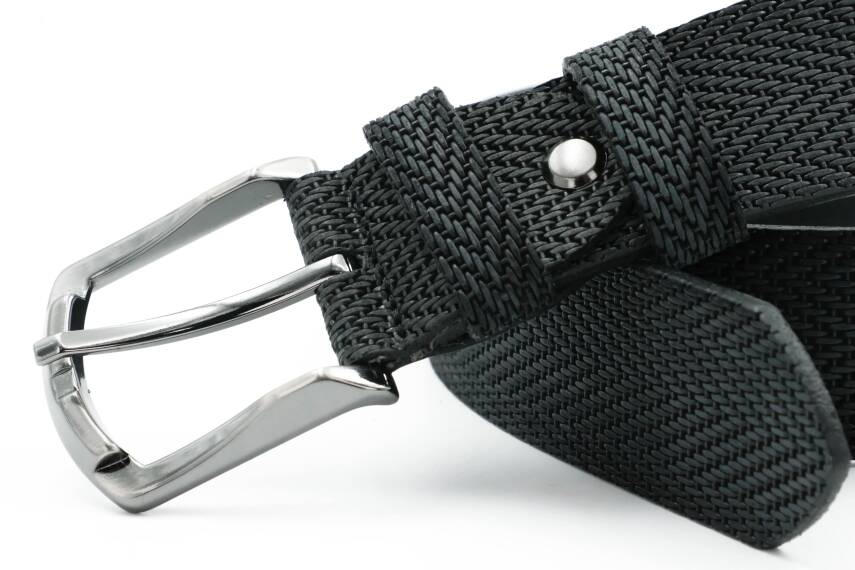  Hakiki Baskı Deri 4,00 cm Spor Erkek Kemer - 24