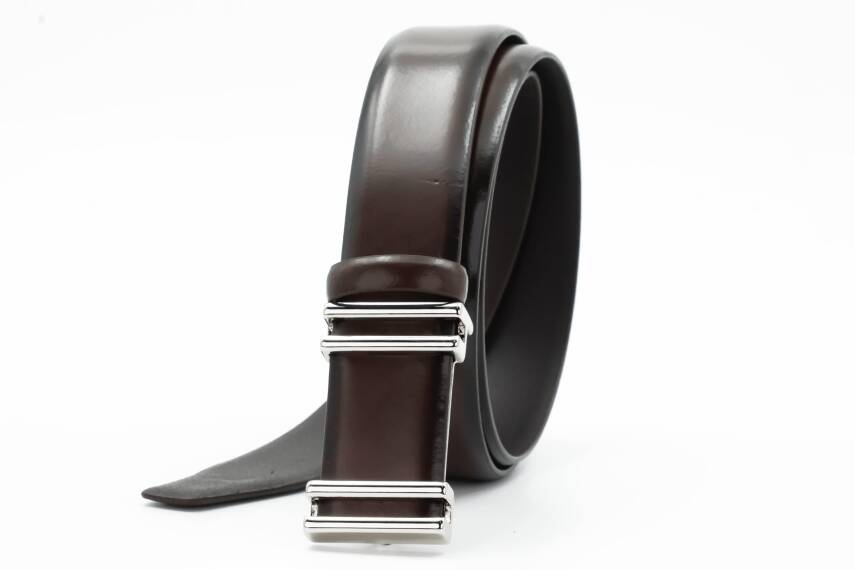 Hakiki Deri 3,50 cm Pimli Toka Klasik Erkek Kemer - 3