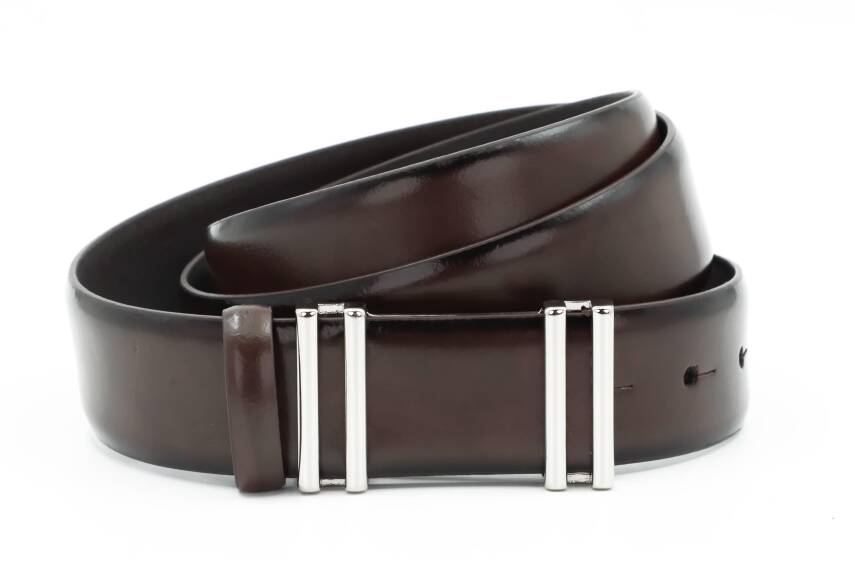 Hakiki Deri 3,50 cm Pimli Toka Klasik Erkek Kemer - 6