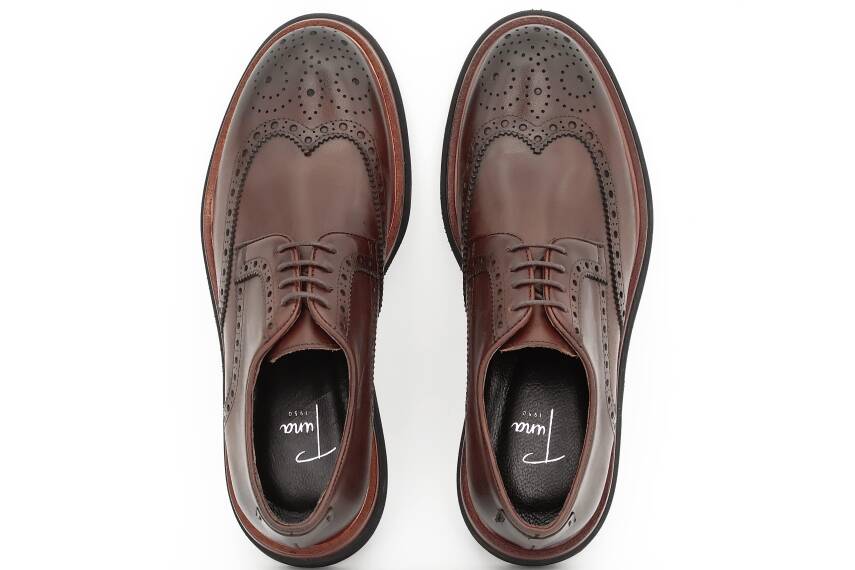 Hakiki Antik Deri Oxford Model Erkek Ayakkabı - 11