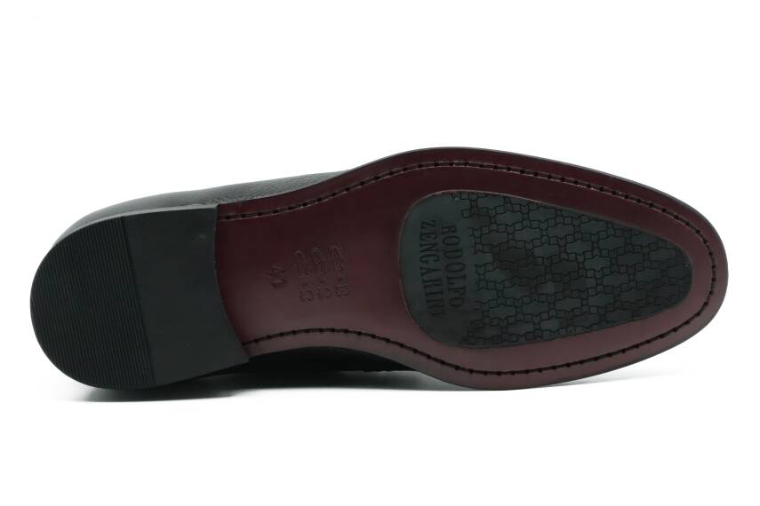 Hakiki Floter Deri Kauçuk Enjeksiyon Kösele Taban Toka Detaylı Mokasen Erkek Ayakkabı - 4