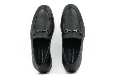 Hakiki Floter Deri Kauçuk Enjeksiyon Kösele Taban Toka Detaylı Mokasen Erkek Ayakkabı - 5