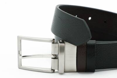  Hakiki Floter Deri Siyah-Kahverengi Çift Taraflı Klasik Erkek Kemer - Tuna KMR201 - NAPPA