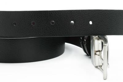  Hakiki Floter Deri Siyah-Kahverengi Çift Taraflı Klasik Erkek Kemer - Tuna KMR201 - 7