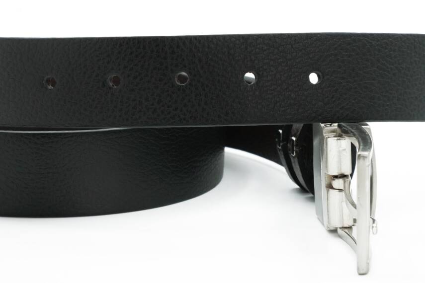  Hakiki Floter Deri Siyah-Kahverengi Çift Taraflı Klasik Erkek Kemer - Tuna KMR201 - 7