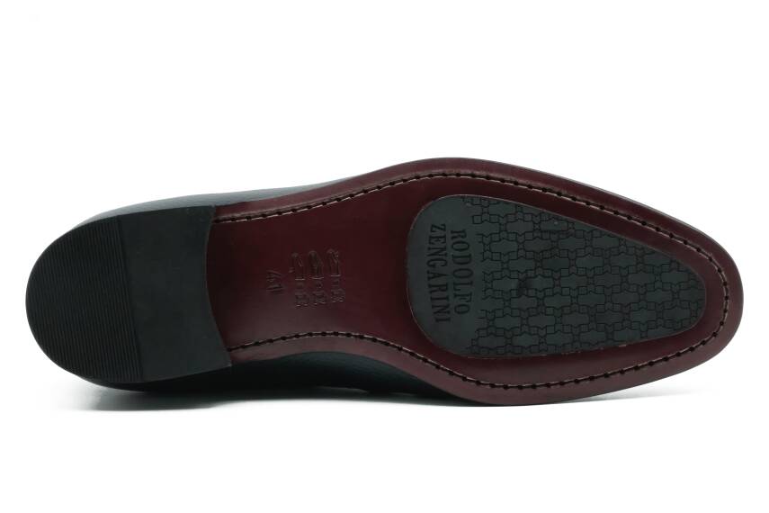 Hakiki Floter Deri Kauçuk Enjeksiyon Kösele Taban Toka Detaylı Mokasen Erkek Ayakkabı - 3