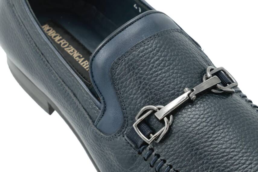 Hakiki Floter Deri Kauçuk Enjeksiyon Kösele Taban Toka Detaylı Mokasen Erkek Ayakkabı - 6