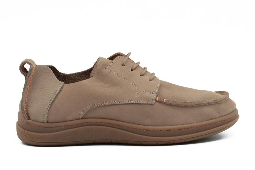 Hakiki Nubuk Deri Kauçuk Taban Casual Erkek Ayakkabı - Tuna 215340 - 1