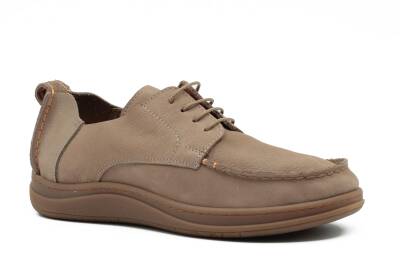 Hakiki Nubuk Deri Kauçuk Taban Casual Erkek Ayakkabı - Tuna 215340 - 2