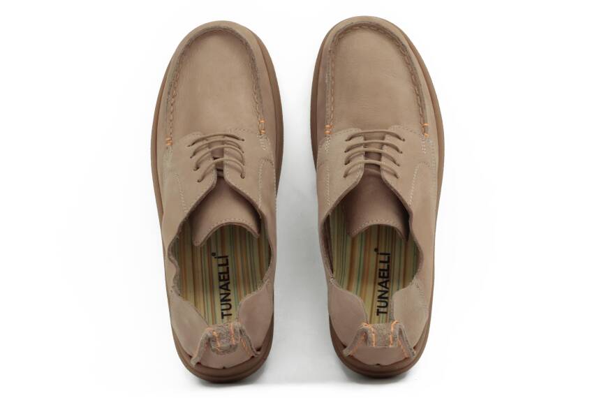 Hakiki Nubuk Deri Kauçuk Taban Casual Erkek Ayakkabı - Tuna 215340 - 5