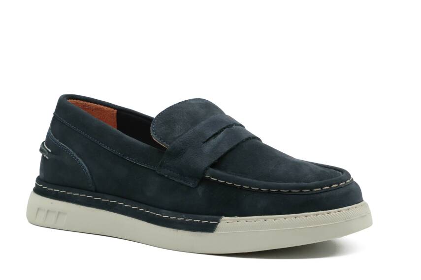 Hakiki Nubuk Deri EVA Taban Loafer Erkek Ayakkabı - 8